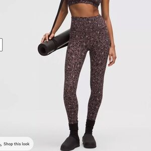 lululemon Align™ High-Rise Pant 25"  Dotted Magnolia Pink Multi Sz 10